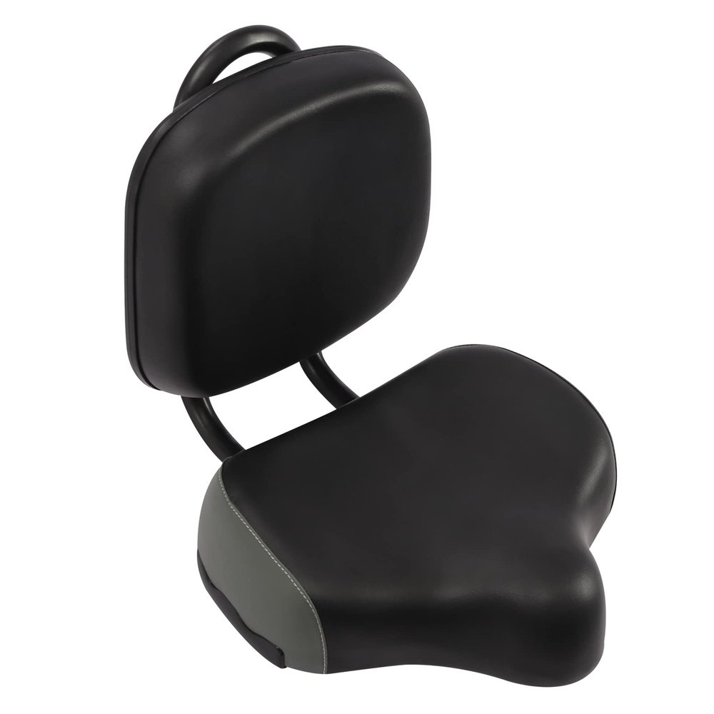 Bike Saddle with Backrest Replacement Soft Rest PU Cushion for Mountain Bike Tricycle Commuter Bike Back