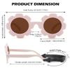 NULOOQ Polarized Baby Sunglasses with Strap  Flexible Flower Shaped Sunglasses for Toddler & Infant Age 0-24 Months (Beige/Brown) view 4