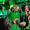 10 Pcs St Patrick's Day Costume Set Shamrock Hat with Faux Mustache St. Patrick Vest Sequin Bow Tie Beaded Shamrock Necklaces Bracelets Shamrock Shaped Glasses for Irish Party Decor (Medium) view 3