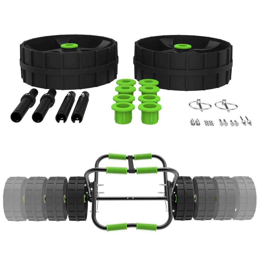 Upgrade Modify 10" Tire Beach Wheel with TPE Surface for Kayak Canoe Boat Surfing Carrier Rack Cart Trolley Doll