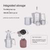 Boundless Voyage Titanium Camping Coffee Pot 1500ml Barista Kettle for Making Coffee, Boiling Water - Outdoor Traveling Campfire Stovetop Fast Brew (Kettle+3 Cups Set) view 4