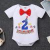 2nd birthday Decorations for Boys, 2 Year Old Racing Car Theme Sign Party Supplies, Second Birthday Race Fans Let's Go Racing Photo Decor, Cake Smash Clothes Photoshoot Red - Two Fast 18-24 Months view 4