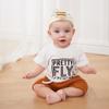 Toddler Baby Boy Summer Outfit Short Sleeve T Shirt Top Casual Shorts Set Infant Newborn Clothes 6 12 18 24 Month 2T (Little Fly White, 12-18 Months) view 2