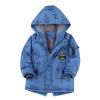 Boys Girls Winter Thicken Coat Cartoon Dinosaur Prints Hooded Jacket Toddler Windproof Girls Winter (Blue, 3-4 Years) view 1