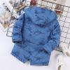 Boys Girls Winter Thicken Coat Cartoon Dinosaur Prints Hooded Jacket Toddler Windproof Girls Winter (Blue, 3-4 Years) view 2