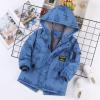 Boys Girls Winter Thicken Coat Cartoon Dinosaur Prints Hooded Jacket Toddler Windproof Girls Winter (Blue, 3-4 Years) view 3