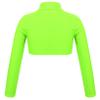 Hularka Kids Girls Basics Sportswear Mock Neck Ballet Dance Tank Crop Top Athletic Sports Gymnastics Activewear Fluorescent Green 14 view 2