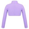 Hularka Kids Girls Basics Sportswear Mock Neck Ballet Dance Tank Crop Top Athletic Sports Gymnastics Activewear Lavender 14 view 2