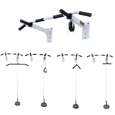 Spancare Pull Up Bar Wall Mounted Chin Up Bar with Lats Bar, Tricep Bar, U Bar and Solid