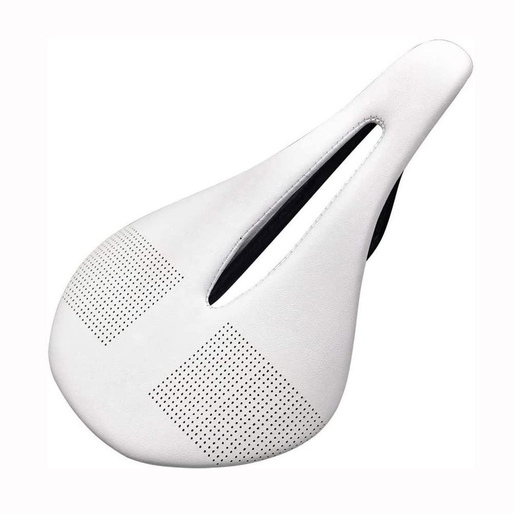 XARONF Bicycle Seat Comfortable Saddle Bicycle Saddle Ergonomics Design for Mountain Bikes,Road Bikes, Black (Color : White)