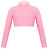 Hularka Kids Girls Basics Sportswear Mock Neck Ballet Dance Tank Crop Top Athletic Sports Gymnastics Activewear Pink 14 view 1