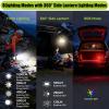 LED Camping Lantern, 1500 Lumens Camping Lantern Rechargeable with Solar Panel Charging, Waterproof, 8 Light Modes, 7500mAh Power Bank, Camping Flashlight for Hurricane Emergency, Hiking, Outdoor view 4