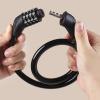 2 PACK Bike Locks Cable,Anti Theft Bicycle Lock Chain,4 Digit Security Resettable Bike Combination Lock Self Coiling Combination Cable Combo Bike Locks Without Mounting Bracket,2 Feetx1/2 Inch (Black) view 4