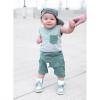 Infant Toddler Baby Boy Summer Clothes Short Sleeve Striped T-Shirt Top Solid Shorts Set 2Pcs Casual Shorts Outfit (Blue-Sleeveless, 3-4 Years) view 2