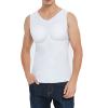 Men Fake Muscles Vest Shaper Padded Chest Undershirts for Build Realistic Muscles Underwear,White,M view 1