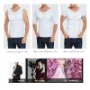 Men Fake Muscles Vest Shaper Padded Chest Undershirts for Build Realistic Muscles Underwear,White,M view 2