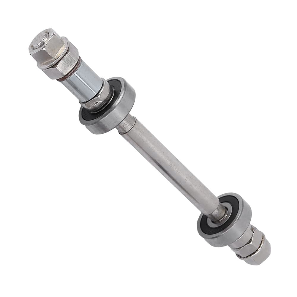 Front Rear Wheel Hub Axle, Wheel Hub Axle Wide Application Easy Disassemble Metal for Repairing Shop((Rear) axle +6000 Bearing)