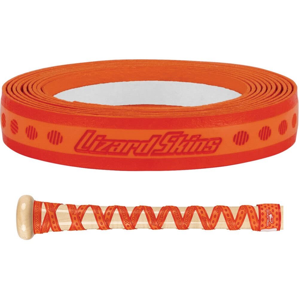 Lizard Skins DSP Ultra X Bat Grip - Solid 0.5mm Thickness Baseball Wood Bat Tape - Orange