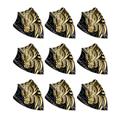 RED DRAGON Hardcore Jonny Clayton Gold Dragon Freestyle Dart Flights- 3 Sets Per Pack (9 Dart Flights in Total)