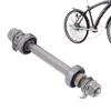 TOPINCN Front Rear Wheel Hub Axle, Wheel Hub Axle Wide Application Easy Disassemble Metal for Repairing Shop((Front) Axle + 6000 Bearing) view 2