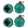 PATIKIL Cue Chalk Holder, 4 Pack Rubber Non Slip Pool Chalk Holders Billiard Cue Tips Chalks Case with Cord Snooker Pool Replacement, Green view 1