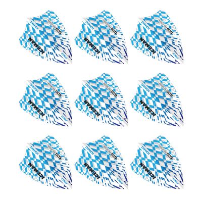 RED DRAGON Hardcore Ionic Gerwyn Price Blue & White Burst Freestyle Dart Flights- 3 Sets Per Pack (9 Dart Flights in Total)