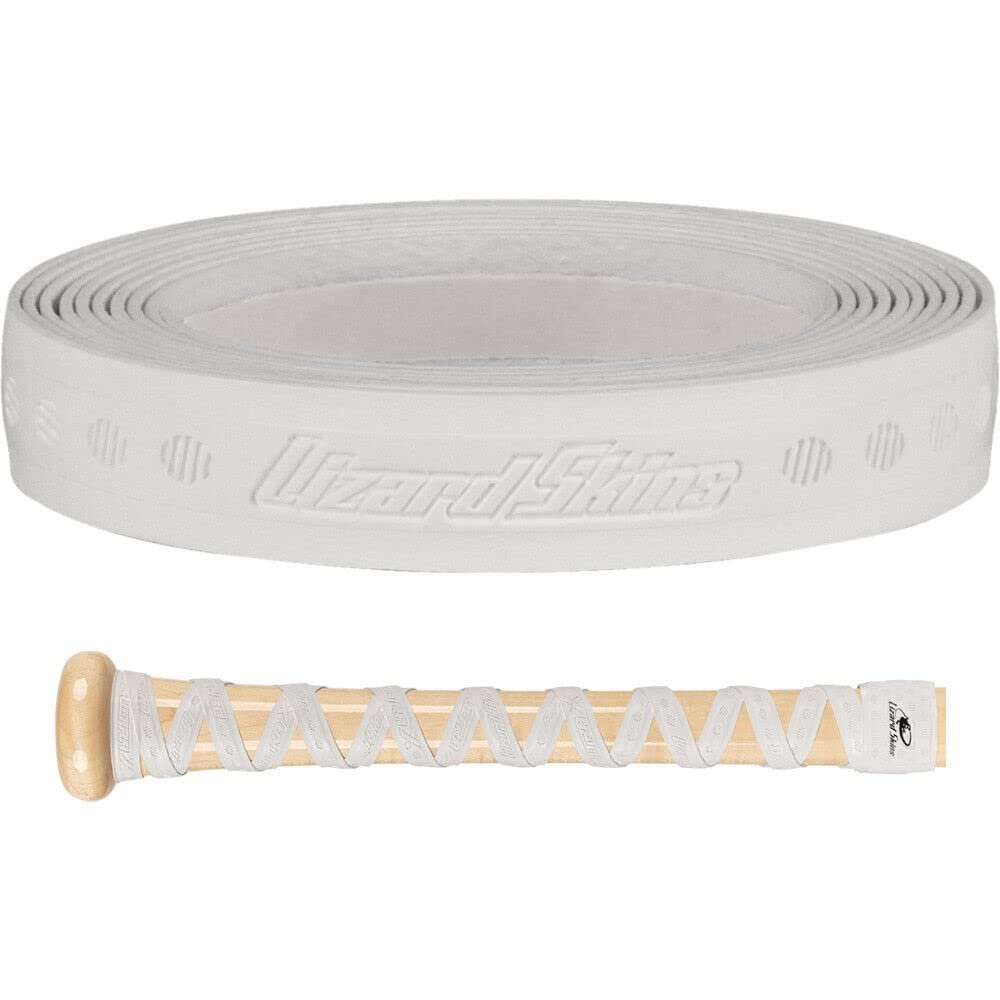 Lizard Skins DSP Ultra X Bat Grip - Solid 0.5mm Thickness Baseball Wood Bat Tape - White