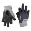 Zhik Half Finger Deck Sailing Gloves - Grey - Thermal Warm Heat Layer Layers Easy Stretch view 1