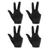 Patikil 3 Fingers Pool Gloves - 4 Packs Billiard Gloves Left & Right Hand Show Gloves for Shooter Carom Pool Snooker Cue Sport, Black view 1