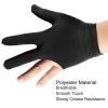 Patikil 3 Fingers Pool Gloves - 4 Packs Billiard Gloves Left & Right Hand Show Gloves for Shooter Carom Pool Snooker Cue Sport, Black view 4