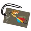 R. Nichols Fly Fishing Luggage Tag - Sturdy Waterproof Plastic Travel Labels for Baggage, Suitcases, Backpacks, and Diaper Bags, 2.5 Inch x 4 Inch Tag with Black Loop Attachments view 1