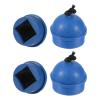 PATIKIL Cue Chalk Holder, 4 Pack Rubber Non Slip Pool Chalk Holders Billiard Cue Tips Chalks Case with Cord Snooker Pool Replacement, Blue view 1