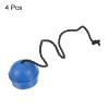 PATIKIL Cue Chalk Holder, 4 Pack Rubber Non Slip Pool Chalk Holders Billiard Cue Tips Chalks Case with Cord Snooker Pool Replacement, Blue view 3