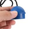 PATIKIL Cue Chalk Holder, 4 Pack Rubber Non Slip Pool Chalk Holders Billiard Cue Tips Chalks Case with Cord Snooker Pool Replacement, Blue view 4
