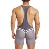Gymskop Men's Wrestling Singlets Athletic Supporters Slim Fit Sport Bodysuit One Piece Sleeveless Active Wrestling Leotard Jumpsuits 04 Gray XL view 4