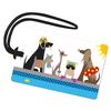 R. Nichols Doggie Swim Party Luggage Tag - Sturdy Waterproof Plastic Travel Labels for Baggage, Suitcases, Backpacks, and Diaper Bags, 2.5 Inch x 4 Inch Tag with Black Loop Attachments view 1