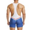 Gymskop Men's Wrestling Singlets Athletic Supporters Slim Fit Sport Bodysuit One Piece Sleeveless Active Wrestling Leotard Jumpsuits 04 White 2XL view 4