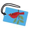 R. Nichols Cardinal Luggage Tag - Sturdy Waterproof Plastic Travel Labels for Baggage, Suitcases, Backpacks, and Diaper Bags, 2.5 Inch x 4 Inch Tag with Black Loop Attachments view 1