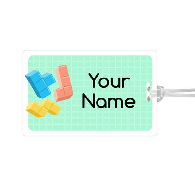 Kids Labels Durable Large Luggage & Bag Tag Blocks Design