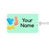 Kids Labels Durable Large Luggage & Bag Tag Blocks Design view 1