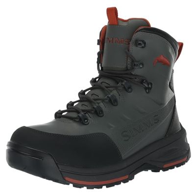 Simms Freestone Wading Boots for Men - Rugged Rubber Sole Fishing Shoes with Traction Control and Time-Tested Durability - Gunmetal - 8