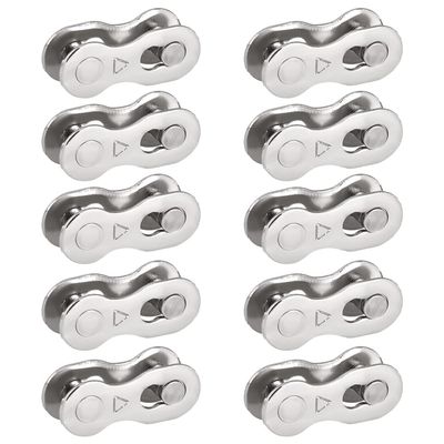 10 Pairs Bike 6/7/8 Speed Chain Link Connector Steel Quick Link Universal Bicycle Chain Connector Lightweight Magic Buckle Missing Master Links Bicycle Chain Accessories