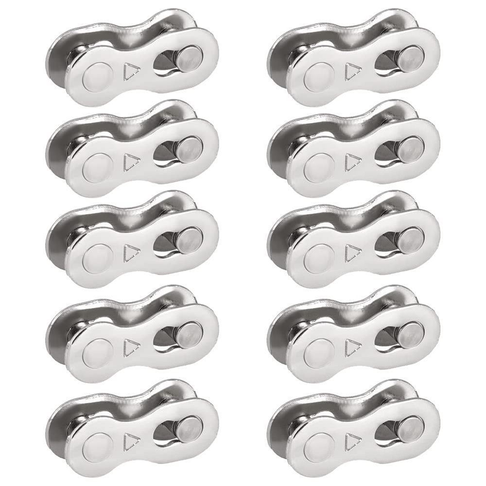10 Pairs Bike 6/7/8 Speed Chain Link Connector Steel Quick Link Universal Bicycle Chain Connector Lightweight Magic Buckle Missing Master Links Bicycle Chain Accessories