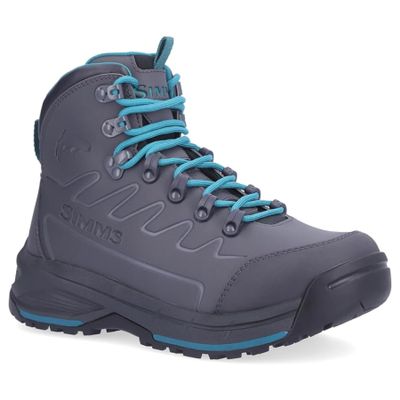 Simms Women's Freestone Wading Boots - Durable Rubber Bottom Boots with Enhanced Traction, Protective Toe Cap, Ideal for Stream & River Fishing (Slate, 7)