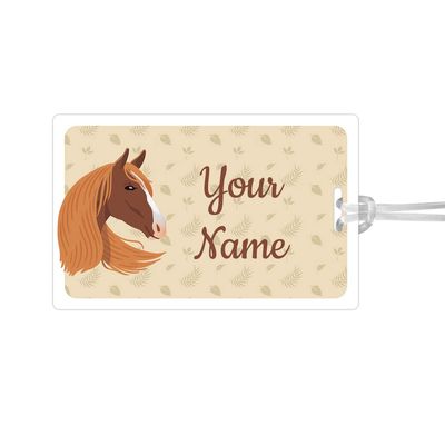 Kids Labels Durable Large Luggage & Bag Tag Horse Design