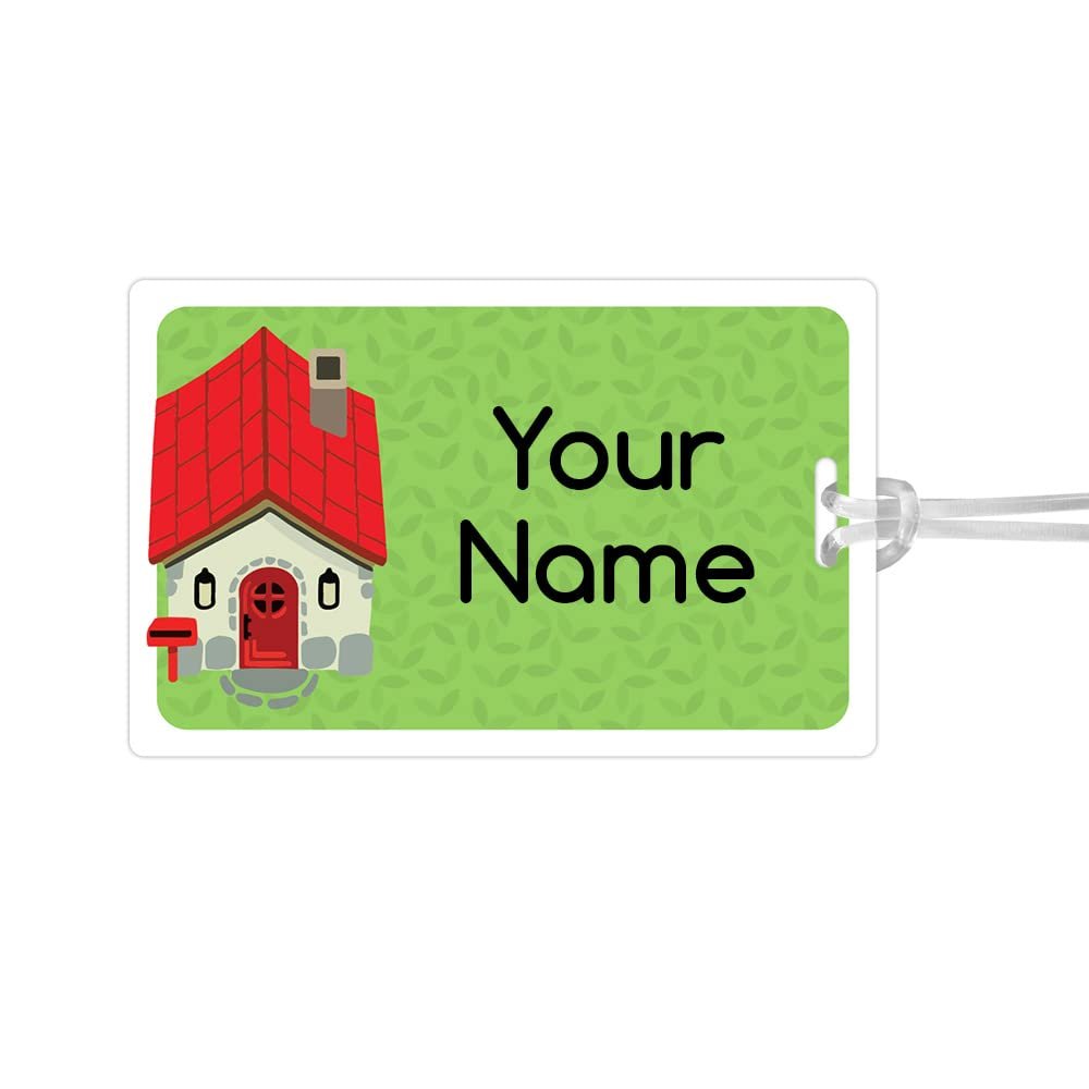 Kids Labels Durable Large Luggage & Bag Tag House Design