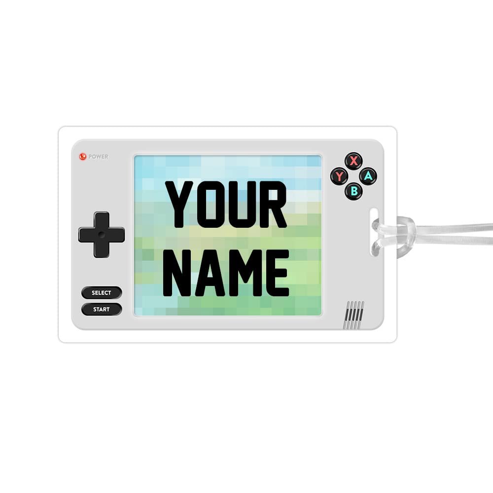 Kids Labels Durable Large Luggage & Bag Tag Videogame Design