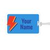 Kids Labels Durable Large Luggage & Bag Tag Lightning Bolt Design view 1