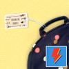Kids Labels Durable Large Luggage & Bag Tag Lightning Bolt Design view 2