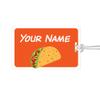 Kids Labels Durable Large Luggage & Bag Tag Taco Design view 1